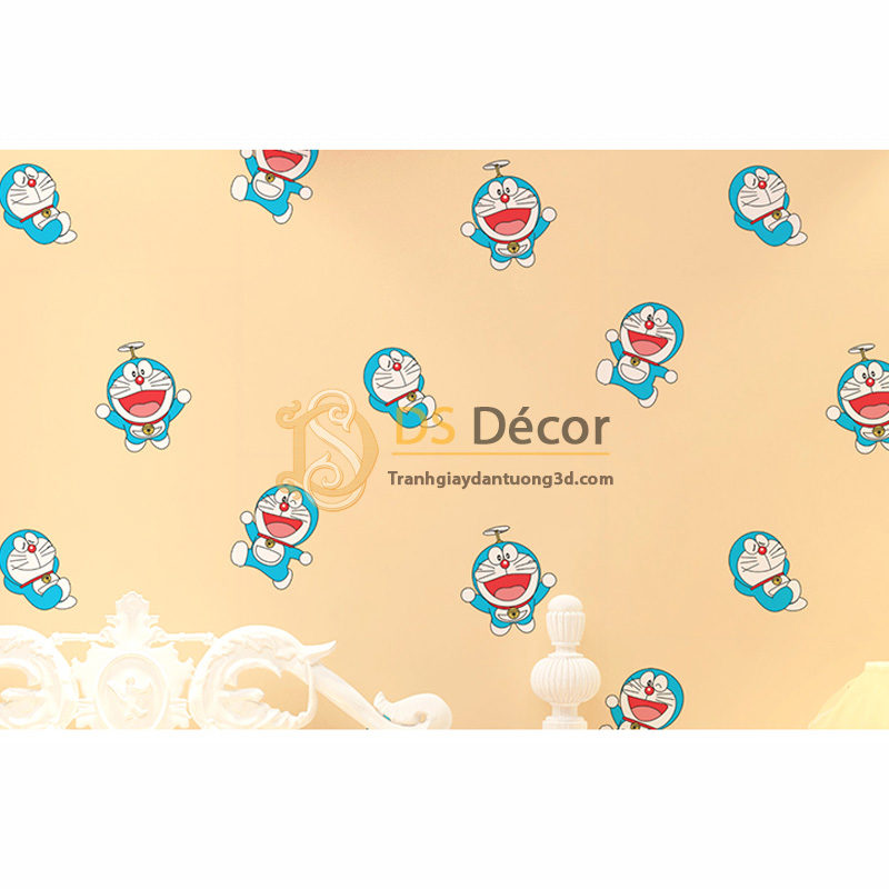 Giấy Dán Tường 3D Họa Tiết Doremon 3D008