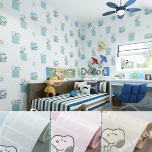 Giấy Dán Tường Phòng Trẻ Em Họa Tiết Cho Snoopy 3D132