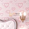 💗 Giấy dán tường trái tim lãng mạn 3D286